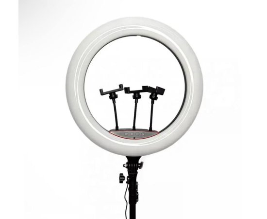 Изображение 3 Кольцевая LED лампа LJJ-22 (56см.) со штативом, пультом и креплениями для телефона, 70Вт