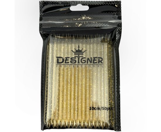 Изображение 2 Reusable plastic (orange) Designer cuticle sticks, 10 cm, 50 pcs./pack. Yellow