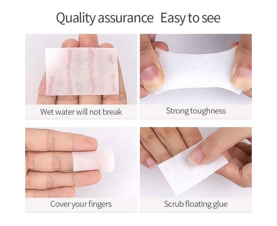 Изображение 5 Безворсовые салфетки Nail Wipes (белого цвета) для маникюра
