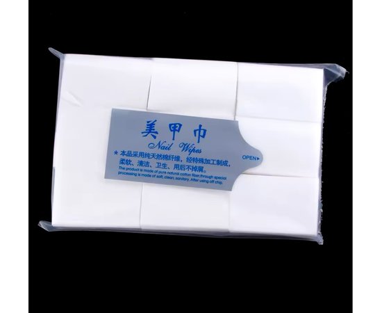 Изображение 2 Безворсовые салфетки Nail Wipes (белого цвета) для маникюра