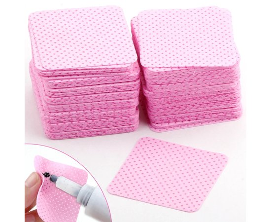 Изображение 4 Lint-free perforated wipes Beautiful girl 11 (300 pcs.) for manicure and eyelash extensions Pink
