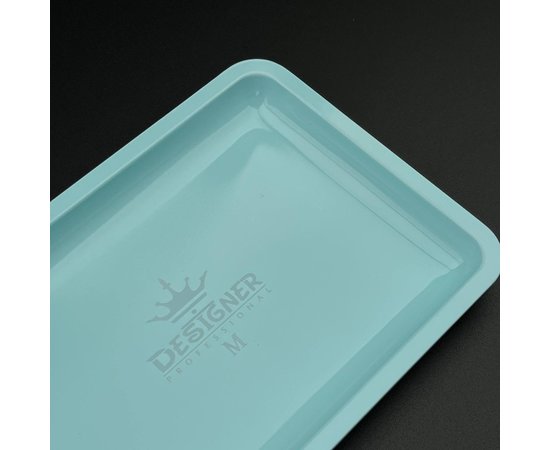 Изображение 2 Flat metal tray (18x12.5 cm) Designer for storing tools and decor M-size Turquoise