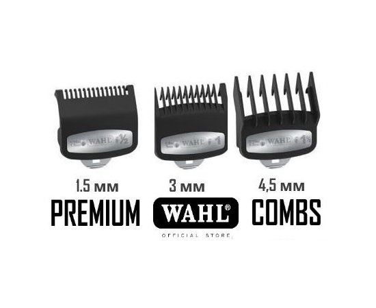 Зображення 3 Набір насадок Wahl Premium (1,5; 3; 4,5 мм), 3 шт (03354-5001)