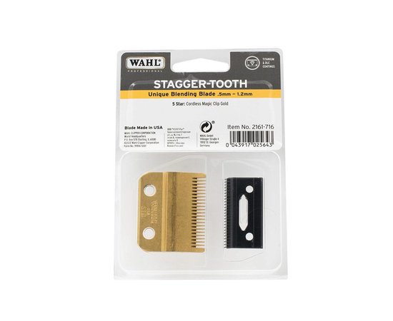 Изображение 2 Ножевой блок Wahl Staggertooth Gold Titanium для машинки Magic Clip Cordless 5 star Black&amp;Gold 08148-716 (02161-716)