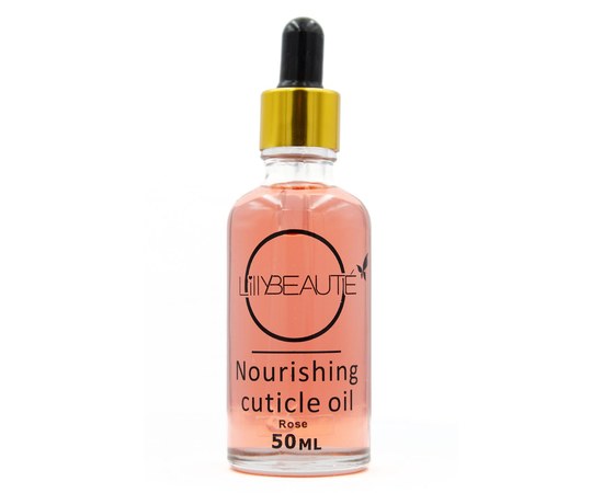 Изображение  Oil for nails and cuticles Lilly Beaute Rose with pipette 50 ml, Aroma: Rose