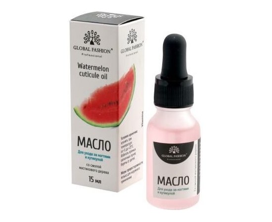Изображение  Oil for nails and cuticles Global Fashion 15 ml, Watermelon, Aroma: Watermelon