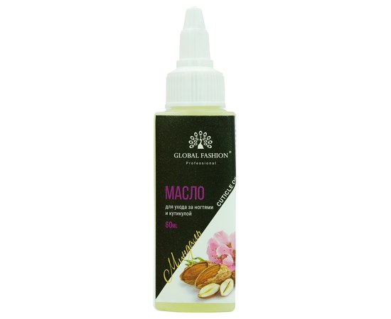 Изображение  Oil for nails and cuticles Global Fashion 60 ml, Almond, Aroma: Almond