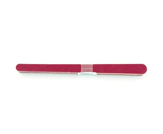 Изображение  Disposable red nail file 180/180 grit 17 cm - set of 10 pcs - double-sided