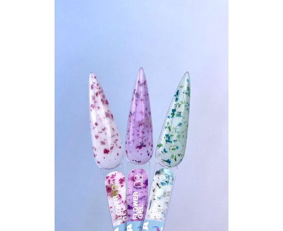 Изображение 4 Цветочный гель для наращивания ногтей LUNAMoon Flower Gel №1, 15 мл, Объем (мл, г): 15, Вариант: 01