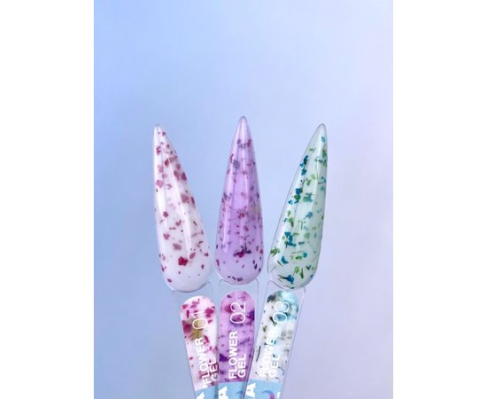 Изображение 4 Цветочный гель для наращивания ногтей LUNAMoon Flower Gel №2, 15 мл, Объем (мл, г): 15, Вариант: 02