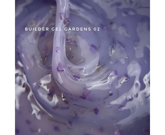 Зображення 2 Моделюючий гель з сухоцвітами Touch Builder Gel Gardens №02, 15 мл, Об'єм (мл, г): 15, Варіант: 02