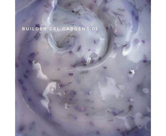 Зображення 2 Моделюючий гель з сухоцвітами Touch Builder Gel Gardens №01, 15 мл, Об'єм (мл, г): 15, Варіант: 01