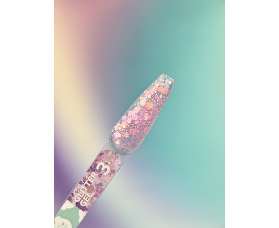 Зображення 2 Блискітки для нігтів You Are Cute Glitter Gel 03, 5 мл, Об'єм (мл, г): 5, Варіант: 03
