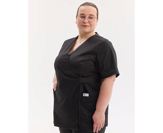Зображення 2 Медичний костюм жіночий Кіото чорний +SIZE р. 66, "БІЛИЙ ХАЛАТ" 571-321-679, Розмір: 66, Колір: чорний