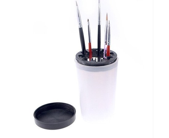 Изображение  Glass for brushes YRE plastic with lid and holders