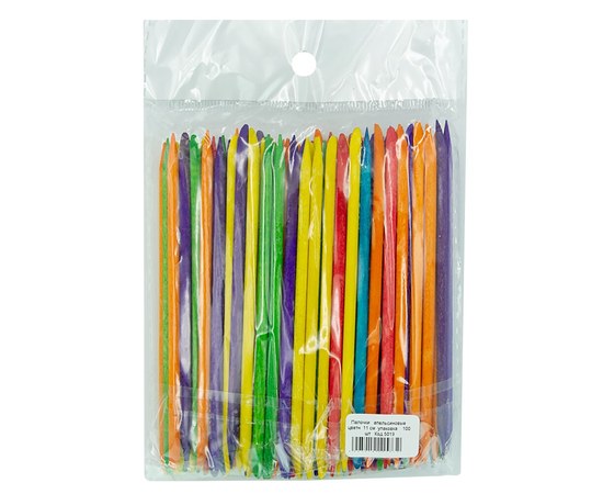 Изображение  Orange sticks for manicure colored 11 cm, 100 pcs