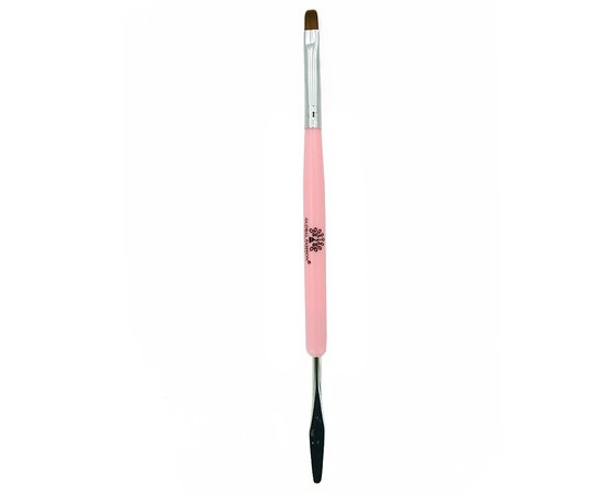 Изображение  Brush for poly-gel, acrylic-gel with spatula Global Fashion No. 6