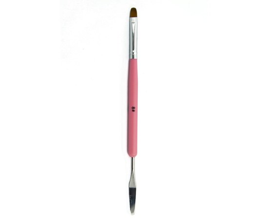 Изображение  Brush for poly-gel, acrylic-gel with spatula Global Fashion No. 8