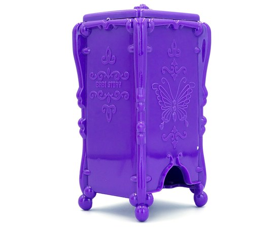 Изображение  Container for square lint-free wipes and cotton pads, Purple
