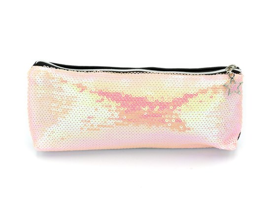 Изображение  Косметичка - сумочка с пайетками, розовая