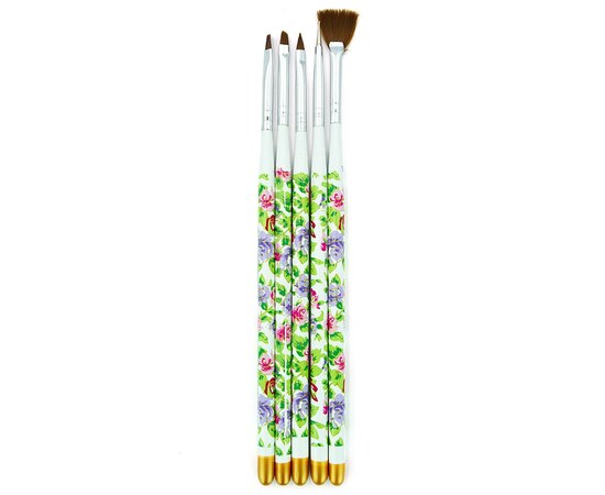 Изображение  Set of brushes for nail design YRE 5 pcs NK-05