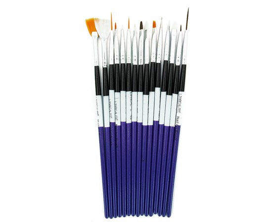 Изображение  Set of brushes for manicure 15 pcs Lilly Beaute