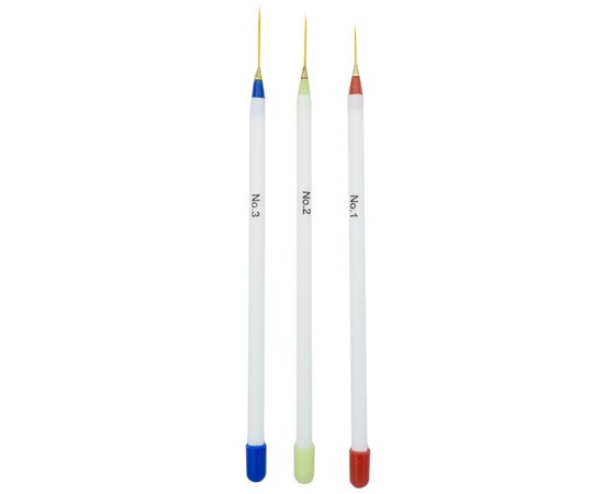 Изображение  Set of brushes for manicure liners long №1 + №2 + №3