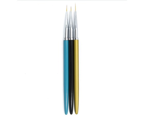 Изображение  Set of brushes for manicure Lilly Beaute liners No. 1 + No. 2 + No. 3 – Multi-colored