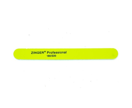 Зображення  Пилка шліфувальник для нігтів 180/220 грит, баф-пилка для манікюру Zinger Е-527, овал