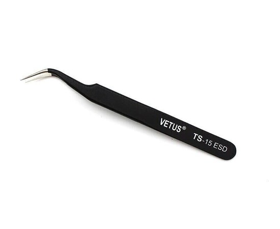 Изображение  Curved tweezers for manicure and eyelash extension Model Special Tweezer manufacturer Vetus
