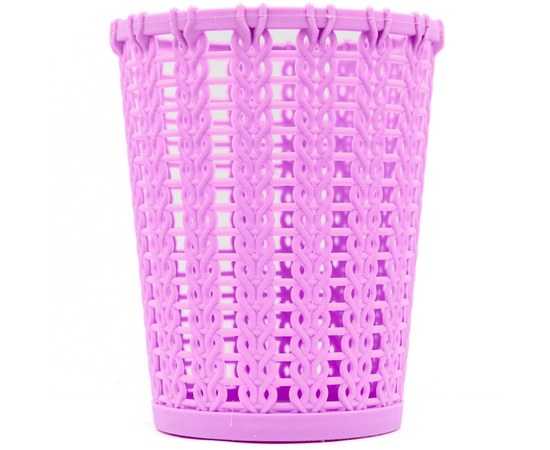 Изображение  Подставка стакан для кистей, пилочек и маникюрных инструментов RS 02 фиолетовая