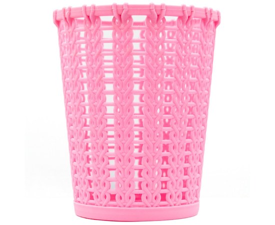 Изображение  Подставка стакан для кистей, пилочек и маникюрных инструментов RS 02 розовая