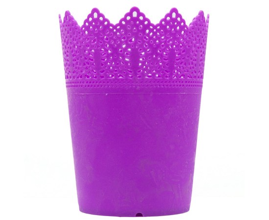 Изображение  Подставка стакан для кистей, пилочек и маникюрных инструментов RS 03 фиолетовая
