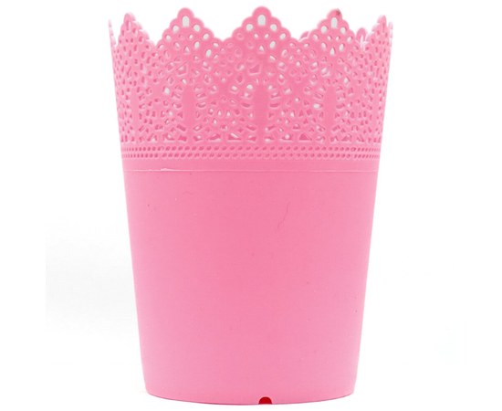 Изображение  Подставка стакан для кистей, пилочек и маникюрных инструментов RS 03 розовая