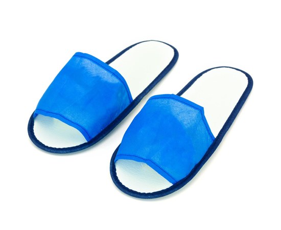 Изображение  Slippers disposable pair, blue size 39-44