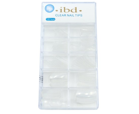 Изображение  Типсы для наращивания ногтей IBD, 100 штук, прозрачные