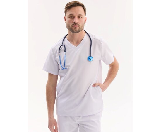 Изображение 3 Медицинский хирургический костюм мужской Портленд белый р. 50, "БЕЛЫЙ ХАЛАТ" 569-324-966, Размер: 50, Цвет: белый