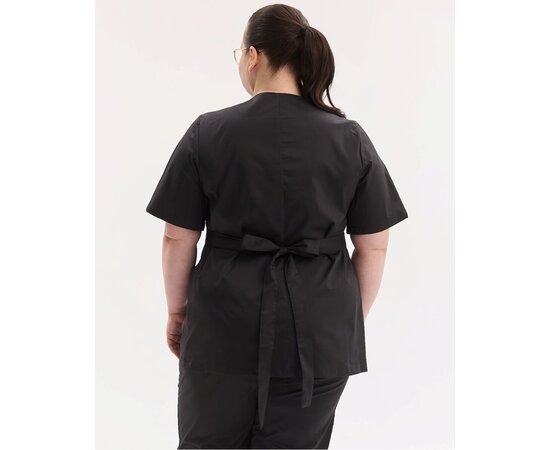 Изображение 2 Медицинская рубашка женская Киото черная +SIZE р. 58, "БЕЛЫЙ ХАЛАТ" 574-321-679, Размер: 58, Цвет: черный