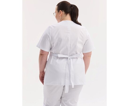 Изображение 3 Медицинская рубашка женская Киото белая +SIZE р. 56, "БЕЛЫЙ ХАЛАТ" 574-324-679, Размер: 56, Цвет: белый
