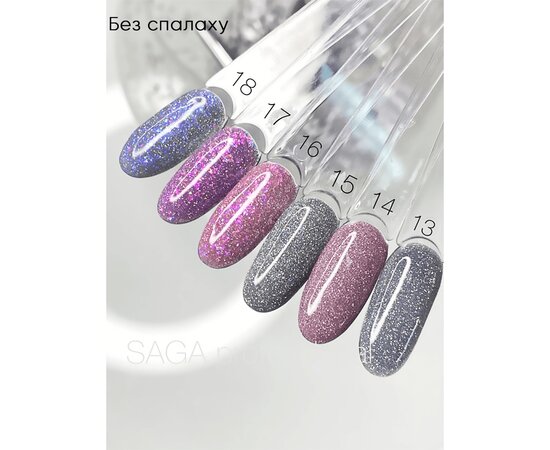 Изображение 2 Гель-лак светоотражающий Saga Fiery Gel №13, 9 мл, Объем (мл, г): 9, Вариант: 13