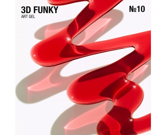 Изображение 2 Stained glass gel for volumetric designs Adore 3D Funky Art Gel 10 red, 15 ml, Volume (ml, g): 15, Options: 10