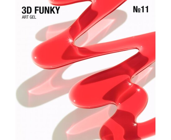 Изображение 2 Stained glass gel for volumetric designs Adore 3D Funky Art Gel 11 coral, 15 ml, Volume (ml, g): 15, Options: 11