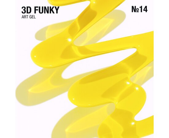 Изображение 2 Stained glass gel for volumetric designs Adore 3D Funky Art Gel 14 lemon, 15 ml, Volume (ml, g): 15, Options: 14