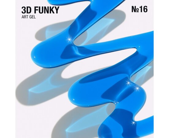 Изображение 2 Stained glass gel for three-dimensional designs Adore 3D Funky Art Gel 16 ultramarine blue, 15 ml, Volume (ml, g): 15, Options: 16