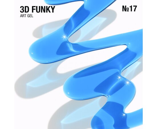 Изображение 2 Stained glass gel for three-dimensional designs Adore 3D Funky Art Gel 17 blue, 15 ml, Volume (ml, g): 15, Options: 17