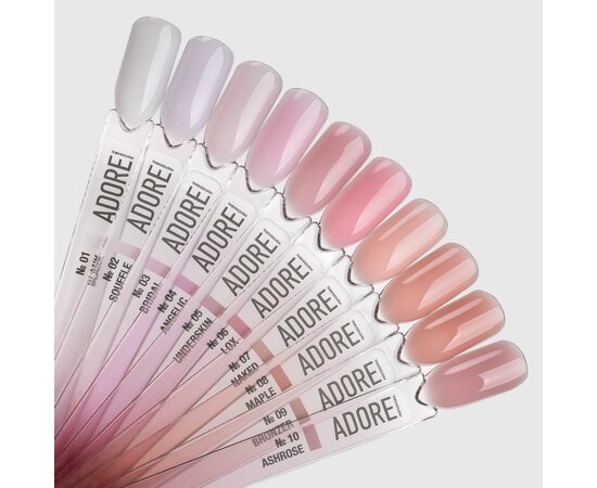 Изображение 4 Полупрозрачный гель в баночке с вакуумным насосом Adore Cover Gel 01 blank молочный, 30 г, Объем (мл, г): 30, Вариант: 01
