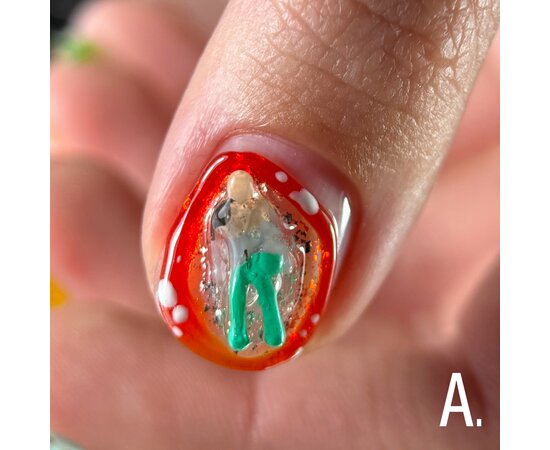 Изображение 3 Stained glass gel for volumetric designs Adore 3D Funky Art Gel 10 red, 15 ml, Volume (ml, g): 15, Options: 10