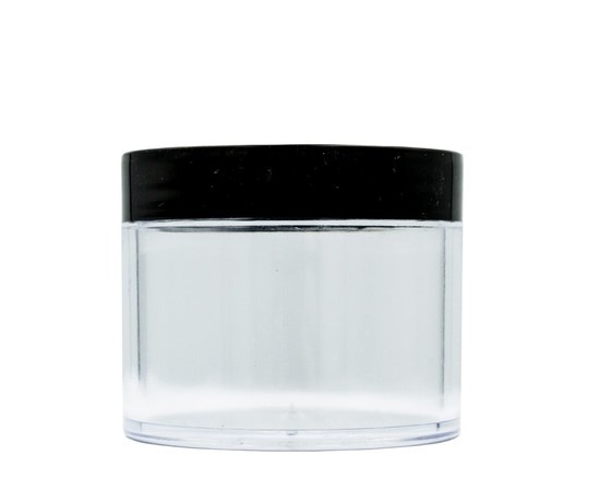 Изображение  Jar for decor and cosmetics 30 ml, with black lid
