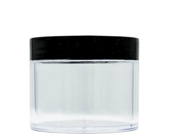 Изображение  Jar for decor and cosmetics 60 ml, with black lid