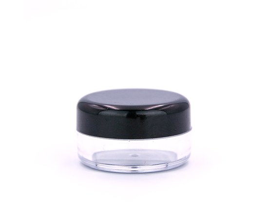 Изображение  Jar for decor and cosmetics 2.5 ml with black lid